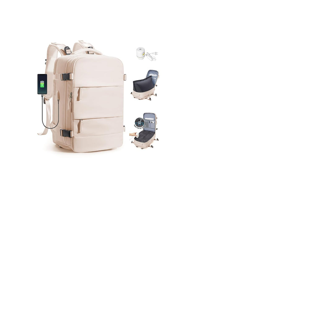 SZLX Grosser Reiserucksack Damen,Vakuum Rucksack mit Pumpe Ryanair Handgepäck 40x30x20 Herren, Wizza