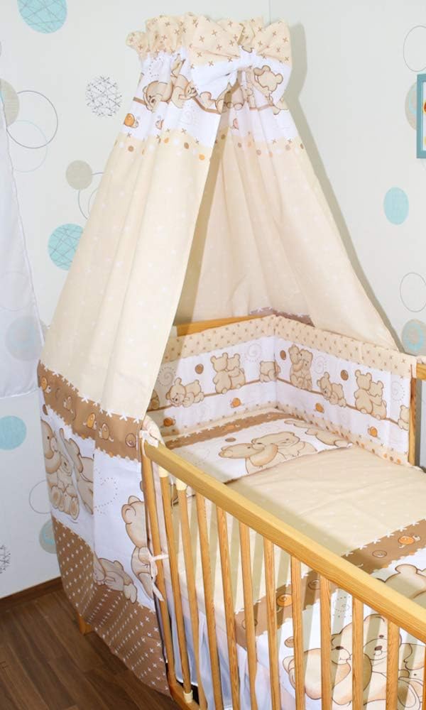 Himmel Vollstoff mit Himmelstange für Baby Kinder Bett Baumwolle Vollstoffhimmel D1, D1