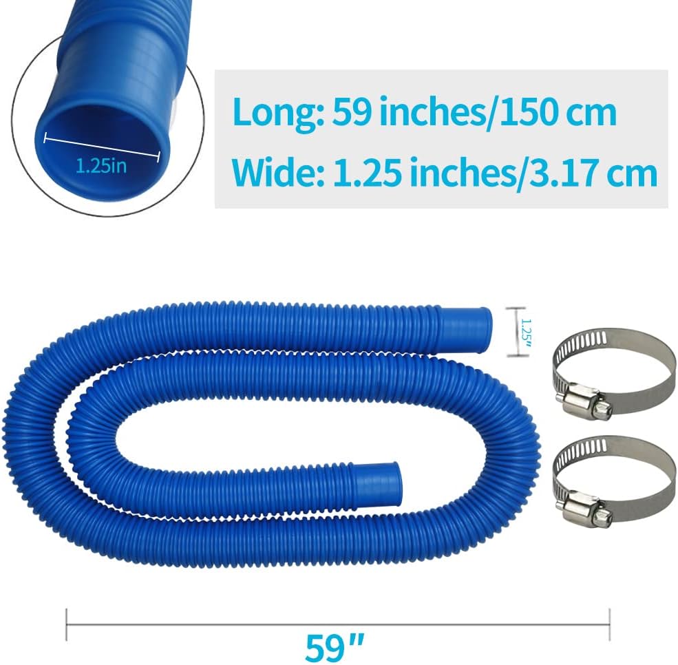 Poolschlauch 32mm Durchmesser 2 Stück für Oberirdische Pools Zubehör Poolpumpe Ersatzschlauch 150 x