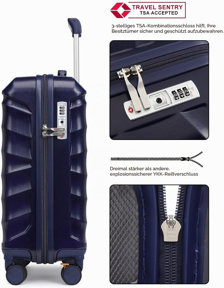 Sea choice Reisekoffer Set 5 Teilig ABS Hartschale Trolley Kofferset Gepäckset Grosse Kapazität Hand