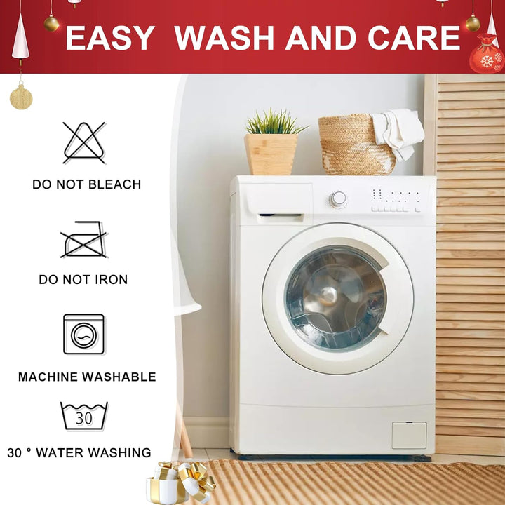 FIGOOO Stuhlhussen Weihnachten 4er Set Stretch Stuhlhussen für Esszimmerstühle Elastisch Moderne Uni