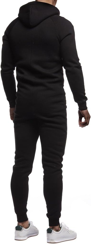 Leif Nelson Herren Overall Jumpsuit Onesie Trainingsanzug Jogginghose Fitness Bekleidung LN8154 S Sc