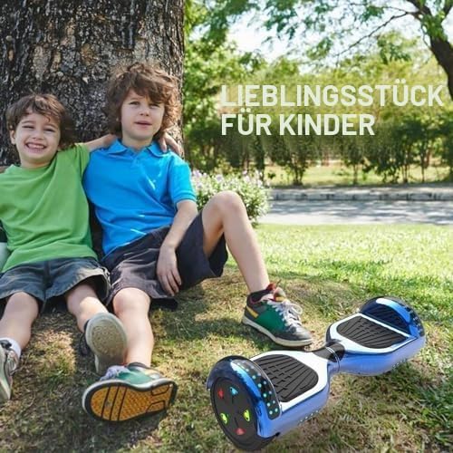 GeekMe Hoverboards 6.5”Zweimotoren 2-Rad-Hoverboards Hoverboards mit LED-Leuchten Bluetooth blue col
