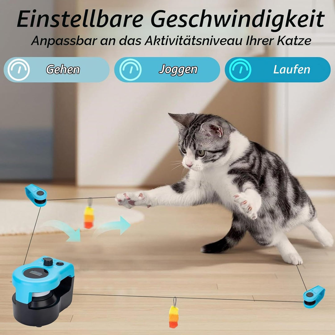 Katzenspielzeug Elektrisch, Katzenspielzeug Selbstbeschäftigung mit anpassbaren Laufwegen, Automatis