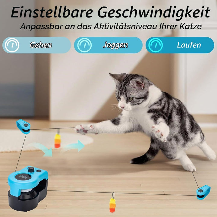 Katzenspielzeug Elektrisch, Katzenspielzeug Selbstbeschäftigung mit anpassbaren Laufwegen, Automatis