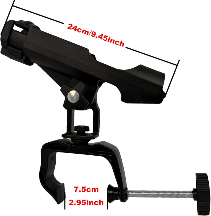 Fishing Boat Rods Holder with Large Clamp Opening 360 Degree Adjustable Fishing Rod Racks Folding Ho