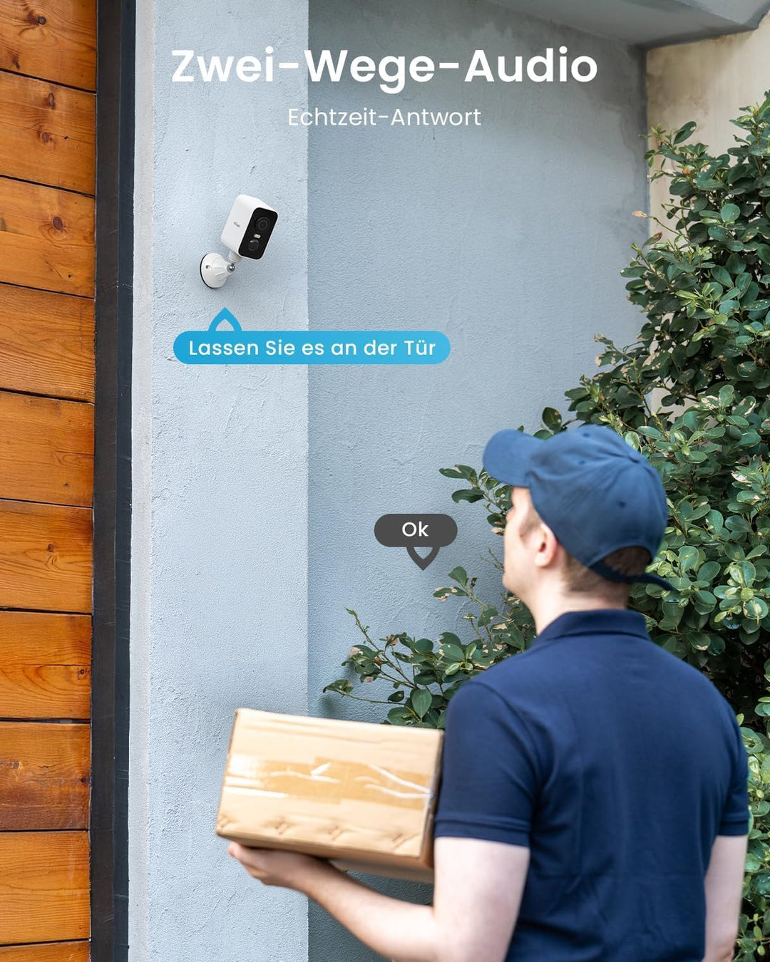 ieGeek 2K Solar Überwachungskamera Aussen Akku mit Magnetische Montage | 300° Horizontaler PTZ, Farb