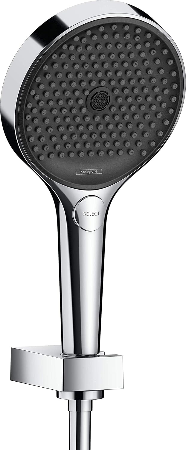 hansgrohe Duschsystem Rainfinity 130mm (Duschkopf, Schlauch 125cm, Halter, 3 Strahlarten) chrom Chro