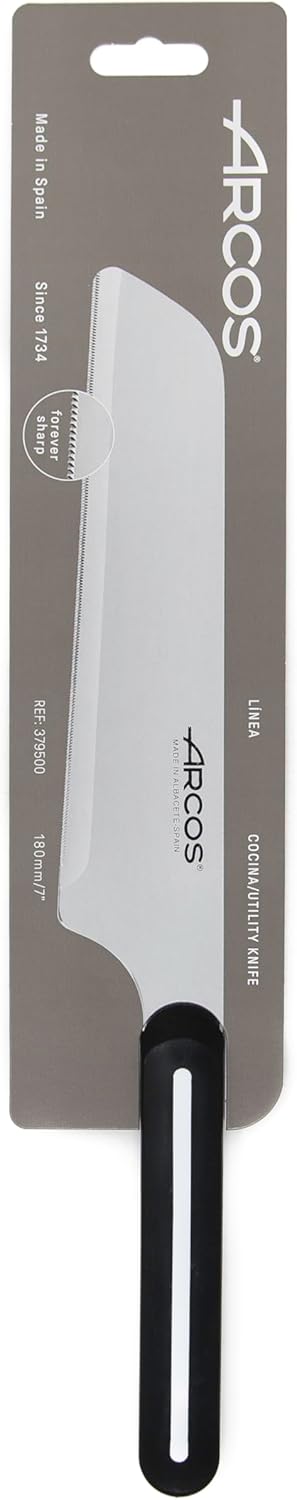 Arcos Chefmesser - Microdentierte Klinge für Obst und Gemüse, 180 mm Klinge, Ergonomischer Griff, Mo
