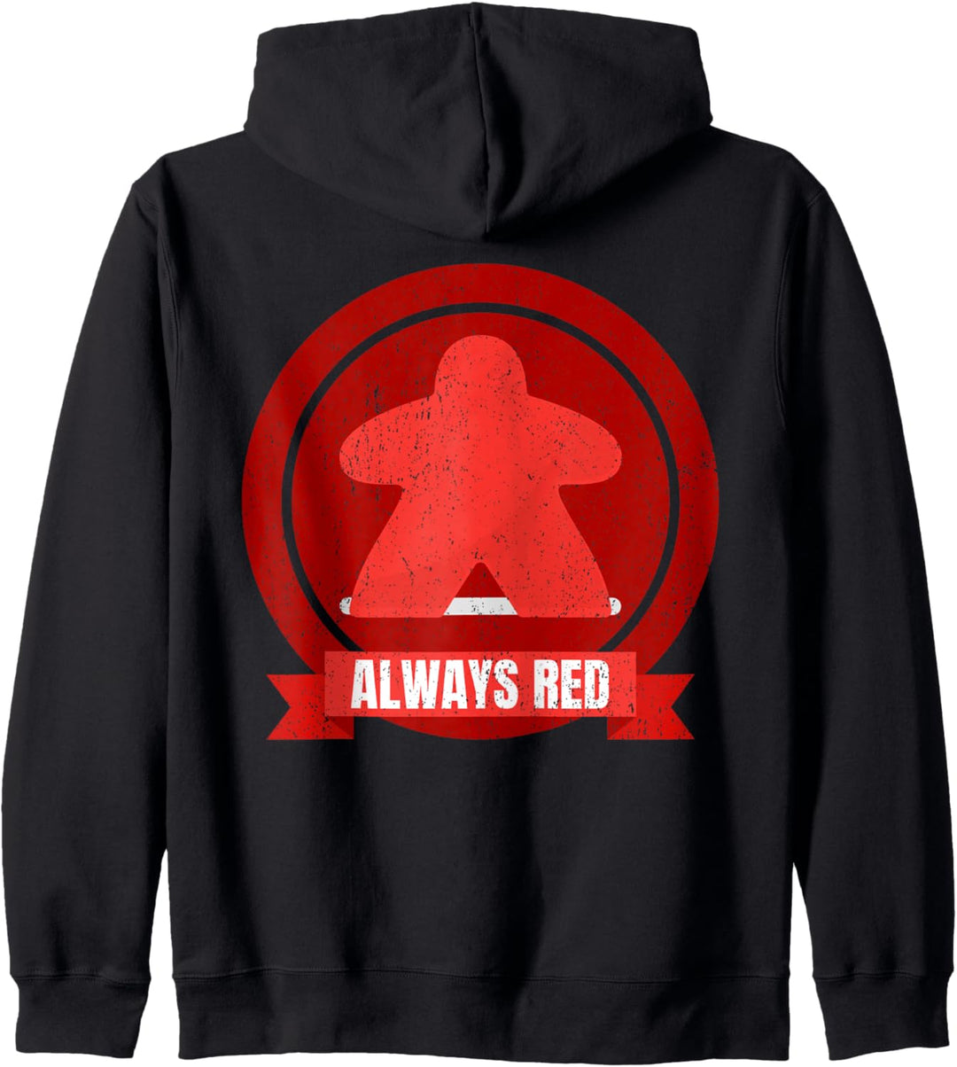 Always Red Meeple Lustiges Brettspiel Design für Gamer Kapuzenjacke