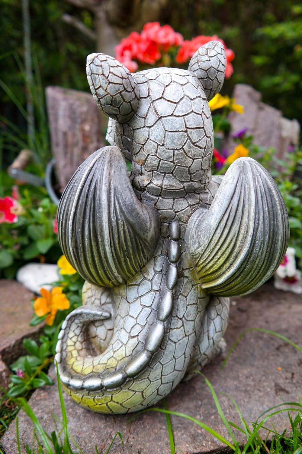 Kremers Schatzkiste Drachenkind Amor mit Pfeil und Bogen Drache Figur Gartenfigur Liebe