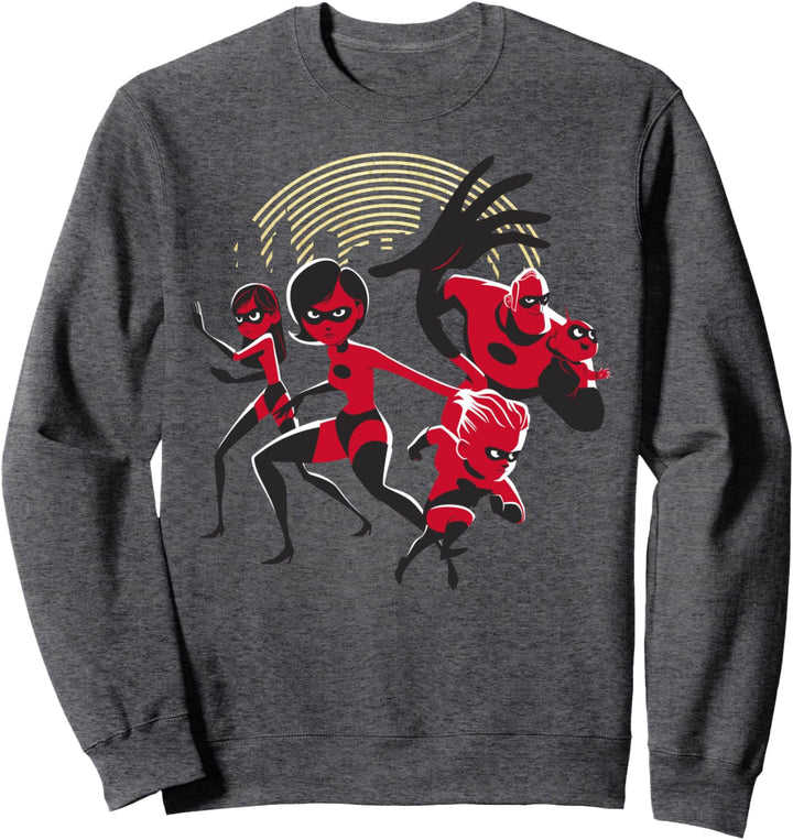 Disney Pixar Incredibles City Skyline Family Poster Sweatshirt