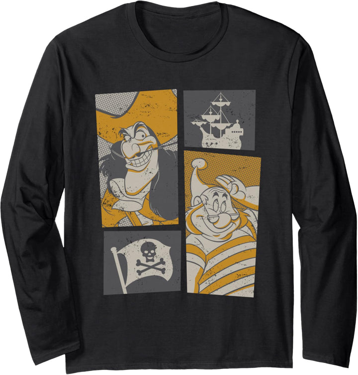 Disney Peter Pan Captain Hook and Smee Langarmshirt