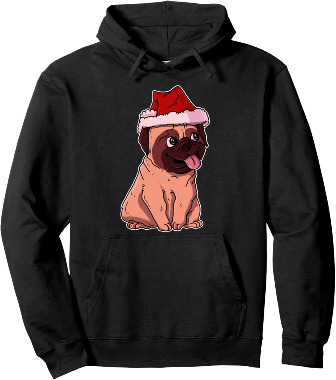 Weihnachts Outfit Weihnachtspullover Damen Familie Mops Pullover Hoodie