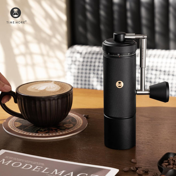 TIMEMORE Chestnut S3 Manual Kaffeemühle, mit numerischer externer Einstellung, Vollmetallgehäuse und