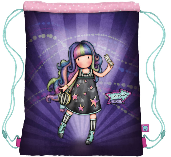 Santoro 1123GJ04 Gorjuss Fairground Flacher Sack Up and Away, 34 x 45 x 1 cm, violett