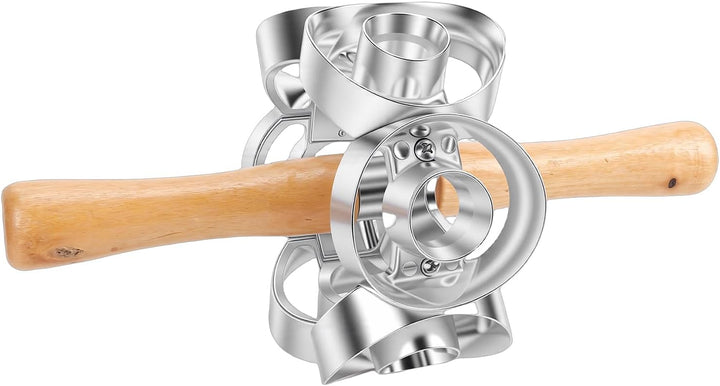 Pssopp Donut-Schneider, Donut-Schneider-Roller, Backform, Teig-Backwalze, Drehbarer -, Maker für Küc