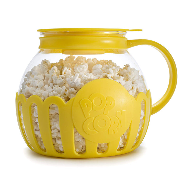 Ecolution Micro 3 Quart Family Size Original Mikro-Pop Popcorn Popper, Borosilikatglas, 3-in-1 Silik