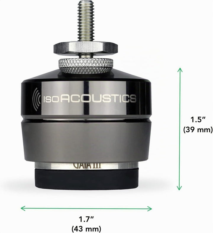 IsoAcoustics Gaia-Serie mit Isolatoren für Lautsprecher und Subwoofer GAIA III, 32 kg max. – 4 Stück