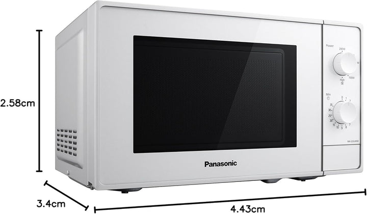 Panasonic NN-E20JWMEPG Mikrowelle, 800 W, 46 Dezibel, Metall,