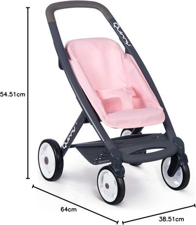 Smoby – Maxi Cosi 3in1 Multifunktions-Puppenwagen Rosa - für Puppen bis 42 cm – wandelbarer Puppenwa