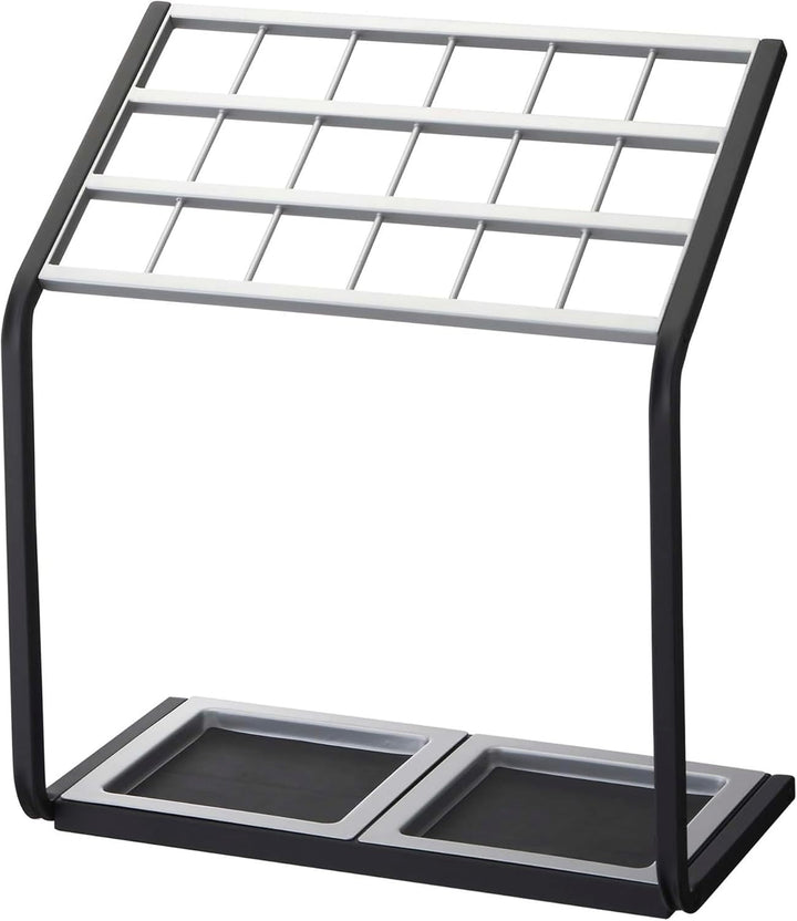 YAMAZAKI Schirmständer Gitter, schwarz-silber One Size Schwarz, One Size Schwarz