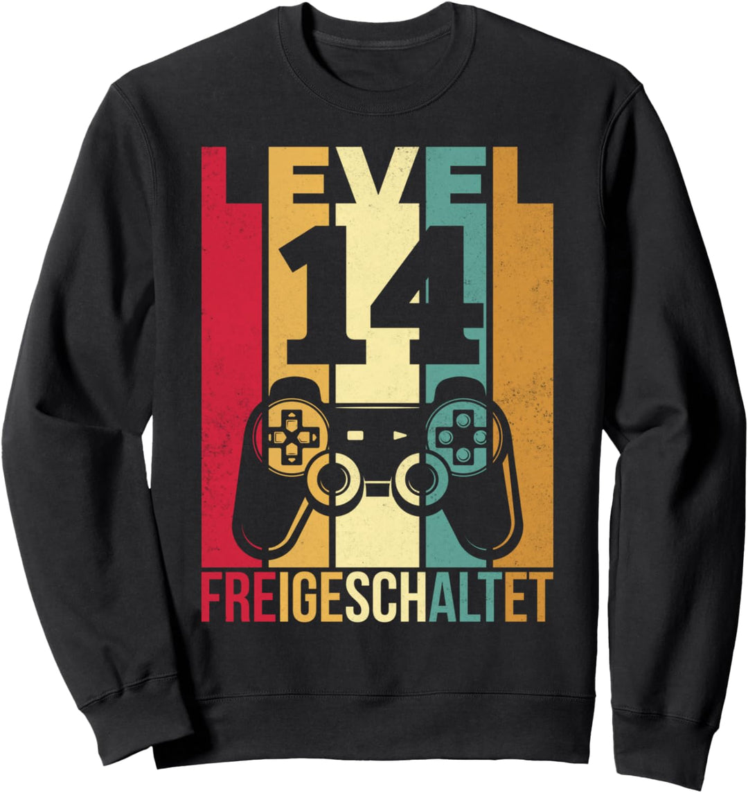 Level 14 Geburtstag Junge Jungen Lustig 2007 14er Geburtstag Sweatshirt