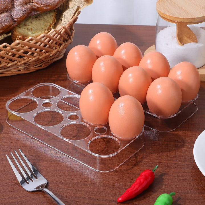 Hemoton 2 Eierschale, für Kühlschrank, für bis zu 8 Eier aus Kunststoff, stapelbar, für die Küche.