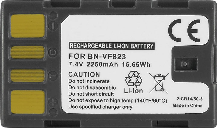 2X Akku BN-VF823 für JVC GR-D... / GZ-HD... / GZ-MG... / GZ-MS... / GY-HM100 / GS-TD1 - Siehe Kompat
