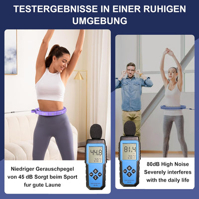 Smart Hula-Hoop Reifen Erwachsene & Anfänger,Hullahub Reifen zum Abnehmen，Smart Fitness Hoop Leise 1