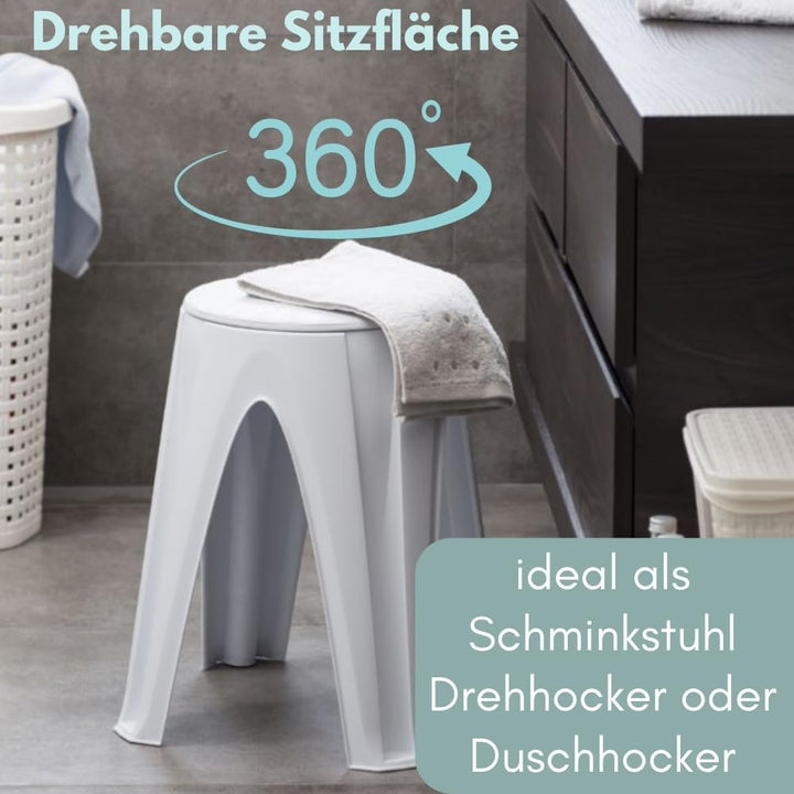 GarPet Hocker Schminktisch Duschhocker Sitzhocker mit drehbarer Sitzfläche Schminkstuhl Drehhocker S