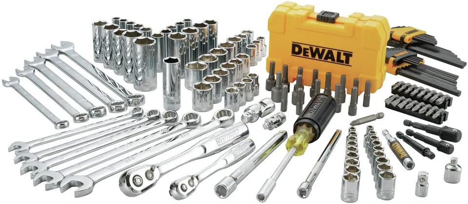 DEWALT DWMT73802 Mechaniker-Werkzeugset, 142-teilig, mit Koffer, 1 Stück 142 Stück Werkzeugset und S