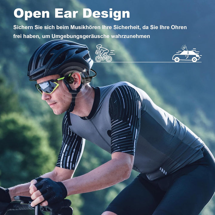 Wantek Knochenschall Kopfhörer Bluetooth 5.3,Open Ear Schwimmen Kopfhörer Eingebaute 32GB Speicher M