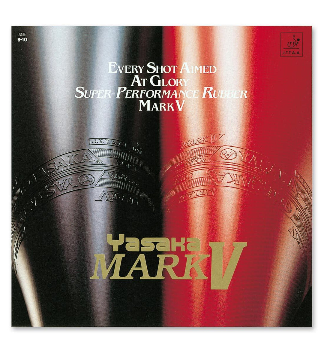Yasaka Mark V Tischtennisgummi Schwarz MAX, Schwarz MAX