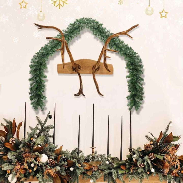 vidaXL Weihnachtsgirlande PVC 10m Tannengirlande Türgirlande Weihnachtsdeko 10 m