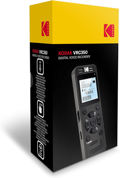 KODAK Hohe Intensität VRC350 digitaler Voice Recorder | Sprachgesteuertes wiederaufladbares Mini Dik