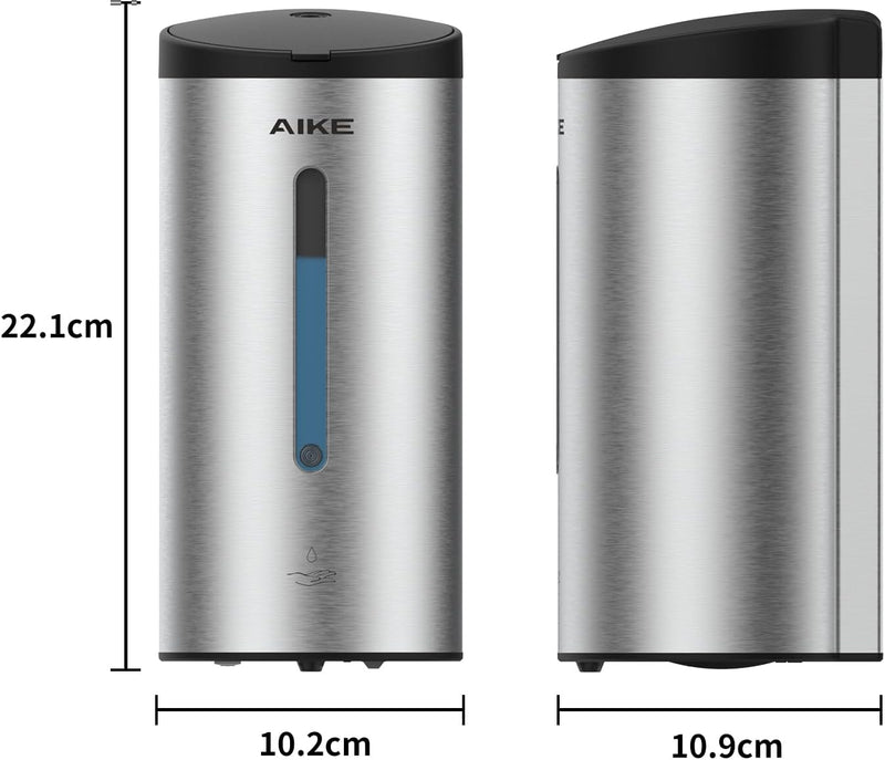 AIKE AK1205 Seifenspender Automatisch Wandbefestigung, 800ml Kommerzieller Automatischer Flüssigseif