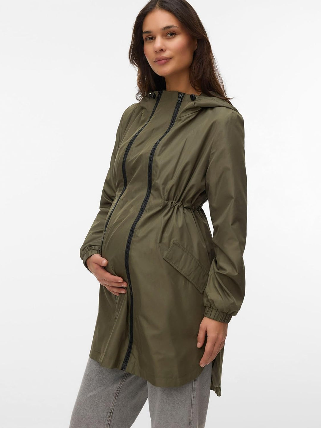 MAMALICIOUS Female Jacke Stehkragen Elastische Bündchen Mantel Kalamata M, Kalamata M