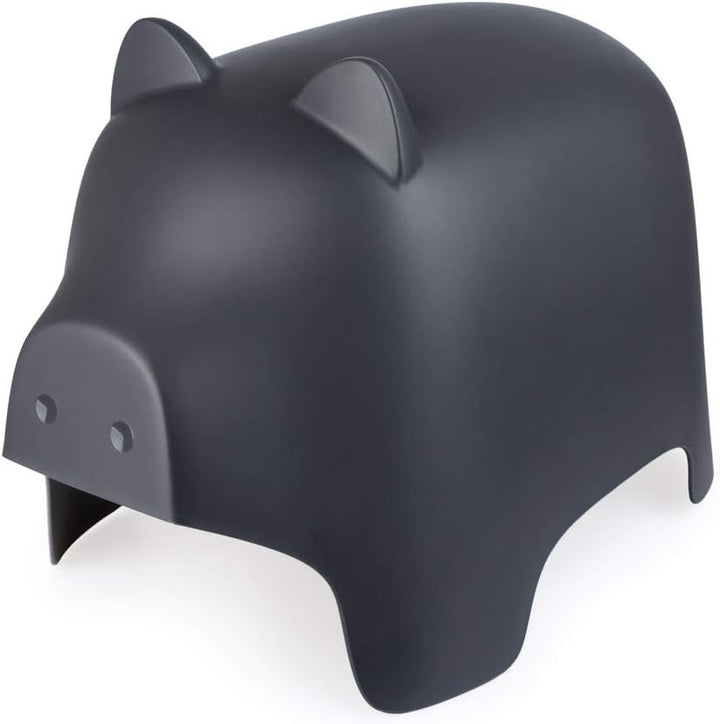 balvi Piggy Hocker Farbe Grau dunkel In Form eines Schweins Für innen und aussen PP Plastik, Grau