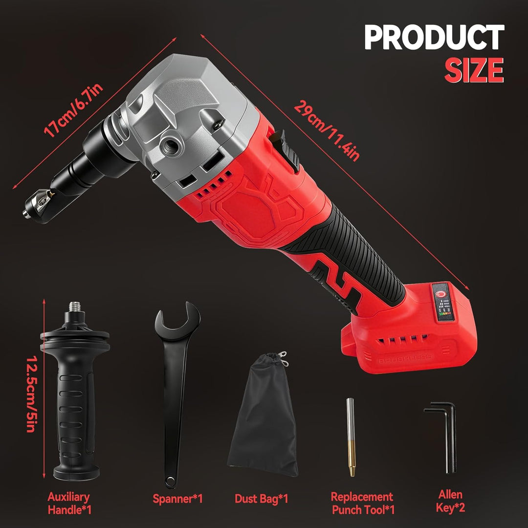 Blechknabber Knabber Blechknabber Kompatibel mit Milwaukee M 18V Akku, 1900SPM 800W Bürstenlose 3 Ge