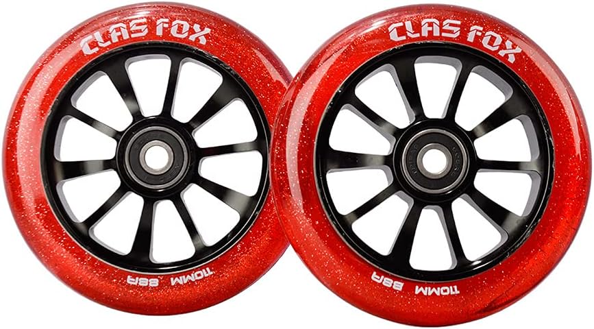 CLAS FOX Pro Stunt Scooter Rollen Roller Räder 110mm Ein Paar mit ABEC-9 Kugellager CNC Metallker (2