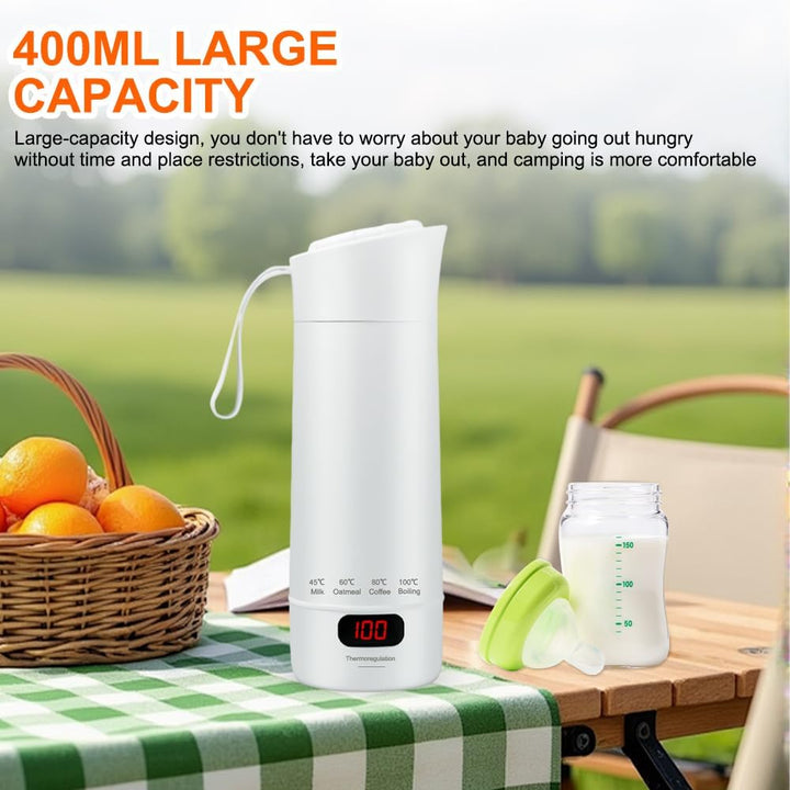400ML Reise Elektrisch Wasserkocher, 3 in 1 Kleiner Tragbarer Wasserkocher, Mini Electric Kettle mit