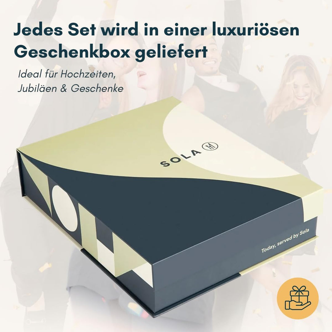 Sola Luxor Besteck Set - 8 Personen Essbesteck - 70 Teilig, 18/10 Rostfreiem Stahl - Robustes &amp; Eleg