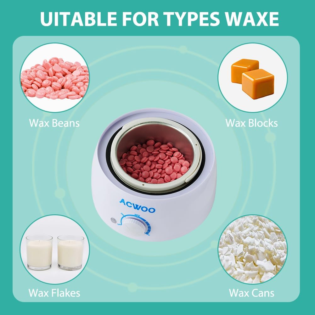ACWOO Waxing Wachswärmer set, Waxing Set-Wachsmaschine Wachswärmer gerät, Waxing Maschine Set, Wachs