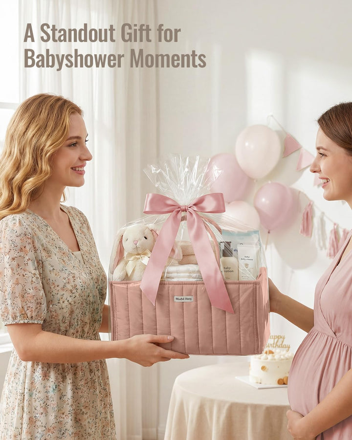 Blissful Diary Baby-Windel-Caddy Organizer, Babyparty-Korb für Mädchen und Jungen, Geschenk für Neug