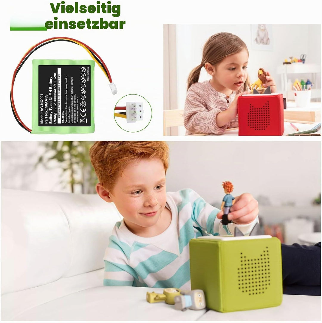 3000mAh 50AA5S Akku für Toniebox Tonie Box Lautsprecher Ersatzteilnummer 50AA5S