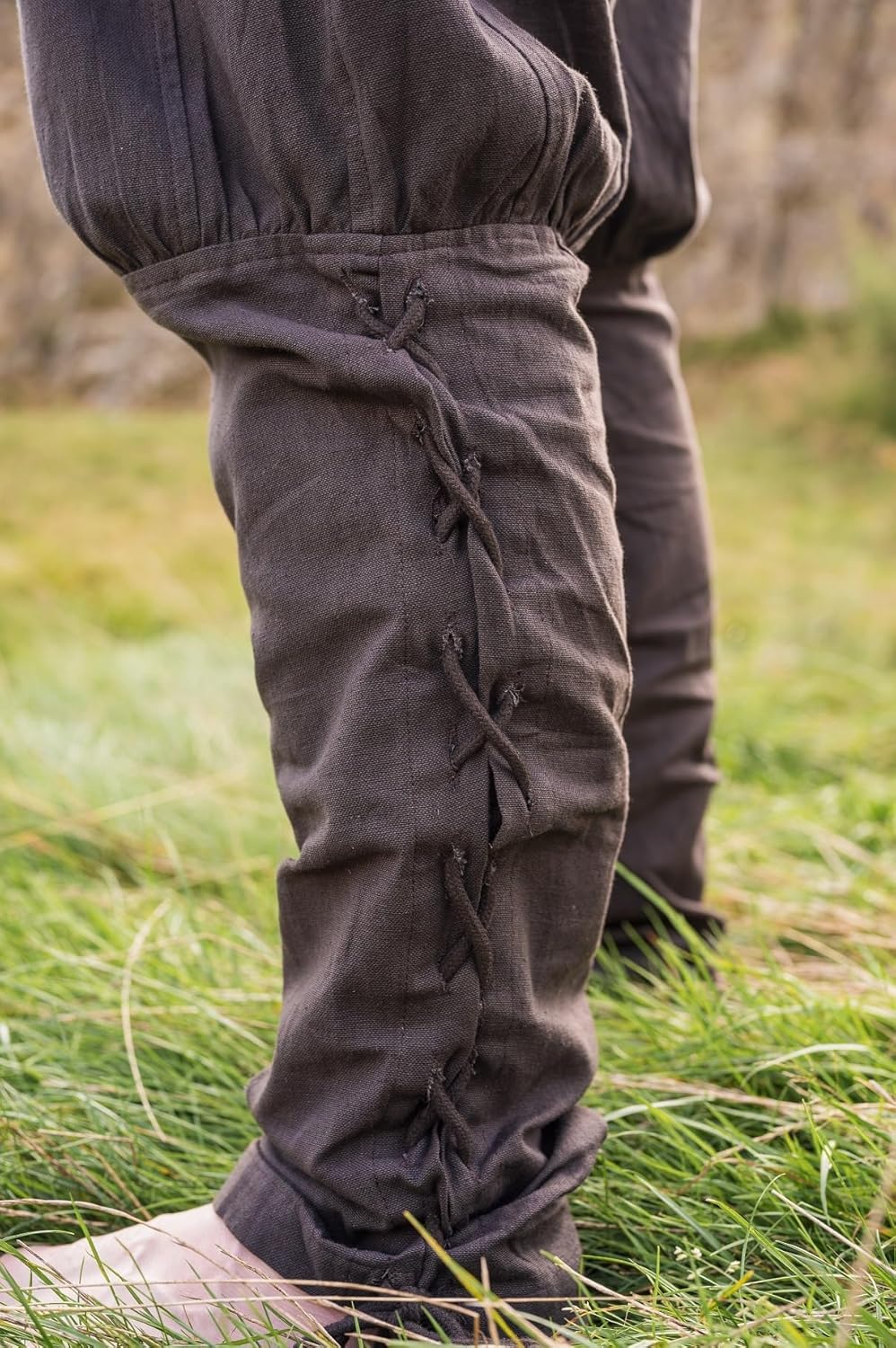 Leonardo Carbone® Wikingerhose mit Beinschnürung Magnus - Herren Hosen, Mittelalter Kleidung, Wiking