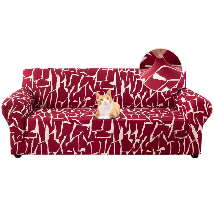 Jaotto Sofabezug 4 Sitzer Elastischer Stretch Spandex Sofa Überwürfe Sofahusse Antirutsch Waschbar S