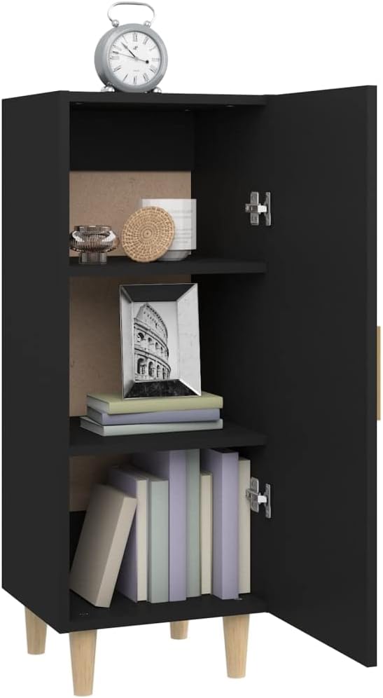 Sideboard Schwarz 34,5x34x90 cm Allzweckschrank Schrank Klein Kleine Kommode Kommoden & Sideboards F