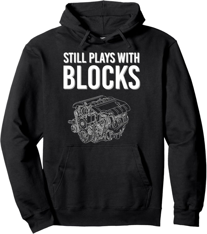 Mechanikerin Zylinder Mechaniker Still plays with Blocks Pullover Hoodie
